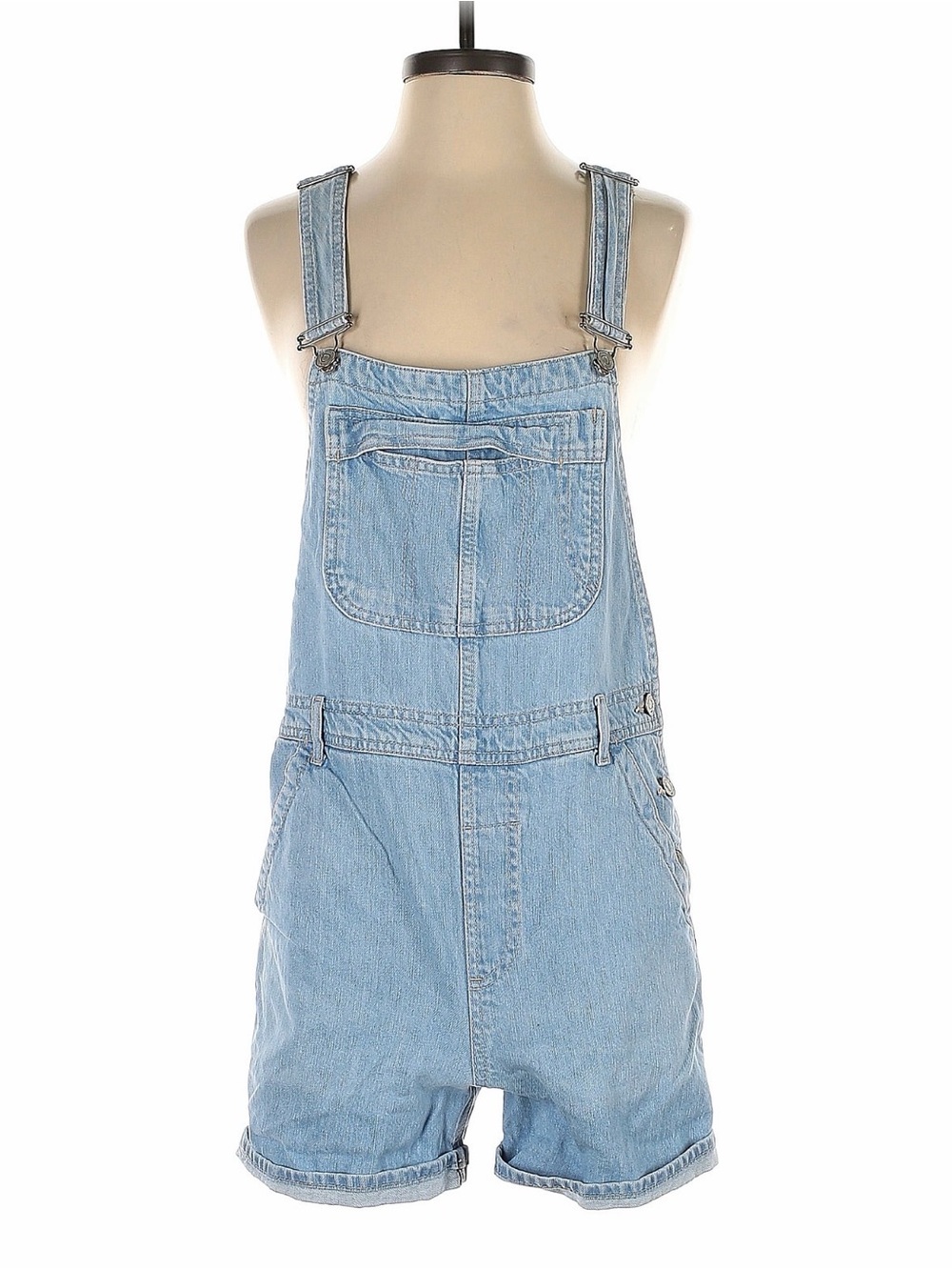 Topshop denim overalls shorts